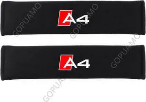 GOPUAMO Car Seat Belt Cover for Audi A4 - Shock-Absorbing, Anti-Slip, and Soft Shoulder Protection, Prevents Clothing Pilling Blue