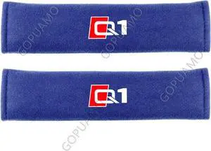 GOPUAMO Car Safety Belt Shoulder Cover for Audi Q1 - Shock-Absorbing, Anti-Slip, and Soft Shoulder Protection, Prevents Clothing Pilling Blue