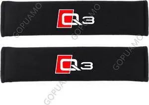 GOPUAMO Safety Belt Shoulder Pad Cushion Protector for Audi Q3 - Shock-Absorbing, Anti-Slip, and Prevents Clothing Pilling, Soft Shoulder Protection