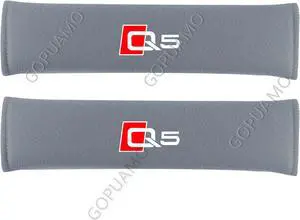 GOPUAMO car interior seat belt cover for Audi Q5 - 2 Piece,Shock-Absorbing, Anti-Slip, and Prevents Clothing Pilling, Soft Shoulder Protection Gray