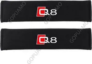 GOPUAMO Car Seat Belt Padding Pad for Audi Q8 - 2 Piece,Shock-Absorbing, Anti-Slip, and Prevents Clothing Pilling,Soft Shoulder Protection,Protection