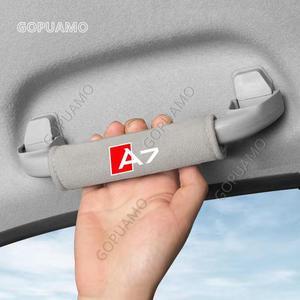 GOPUAMO Protection Tools Ceiling Handle Protective Covers for Audi A7 - Left Right door 2 Piece Covers, Soft & Comfortable, Anti-Slip, Durable Gray