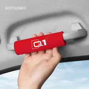 GOPUAMO Protect Left Right Door Roof Covers Plush for Audi Q1 - Left Right door 2 Piece Covers, Soft & Comfortable, Anti-Slip, Durable Red