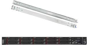 Lenovo ThinkSystem SR258 Rack Server Bundle with Rail Kit, Intel Xeon E-2136 6-Core 3.3GHz, 64GB DDR4, 4TB SSD, RAID