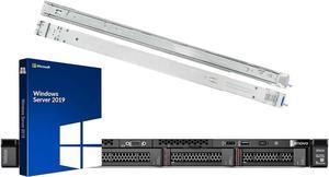 Lenovo ThinkSystem SR530 Rack Server Bundle with Rail Kit, Windows Server 2019, 2 x Intel Xeon Silver 4110 8-Core 2.10GHz, 64GB DDR4, 32TB HDD, RAID