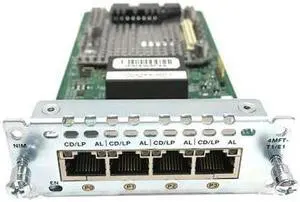 Cis co 4000 Series ISR Modules & Cards 4 port Multiflex Trunk Voice/Clear-channel Data T1/E1 Module (NIM-4MFT-T1/E1)