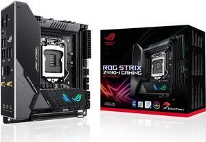 ASUS ROG Strix Z490-I Gaming (WiFi 6) LGA 1200 (Intel® 10th Gen) Mini-ITX Gaming Motherboard 8+2 power stages, DDR4 4800, Intel® 2.5 Gb Ethernet, USB 3.2 front panel Type-C, HDMI 2.0a, AURA Sync