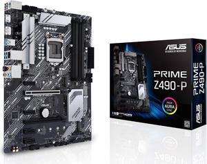 ASUS Prime Z490-P LGA 1200 (Intel 10th Gen) ATX motherboard (dual M.2, DDR4 4600, 1 Gb Ethernet, USB 3.2 Gen 2 USB Type-A, Thunderbolt 3 support, Aura Sync RGB)