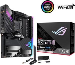 ASUS ROG Crosshair VIII Extreme AMD AM4 X570S EATX Gaming Motherboard (PCIe 4.0, Passive PCH Heatsink, 18+2 Power Stages, 5 x M.2 Slots, Wi-Fi 6E, 2" LiveDash OLED, USB 3.2 Gen 2x2 Front-panel Connect