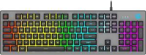 HP K500F Backlit Membrane Wired Gaming Keyboard, Backlit Mixed Color Lighting, Metal Panel with Logo Lighting, 26 Anti-Ghosting Keys, and Windows Lock Key(7ZZ97AA)
