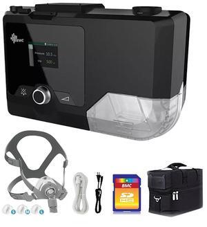 BMC Portable Auto CPAP Machine Autoset With Nasal Mask Tube SD Card Carrying Bag All Accessories For Family Adults Sleeping Apnea Anti-Snoring