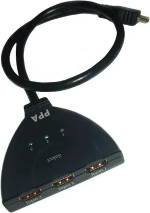 3 port HDMI Switch w/ built in cable
