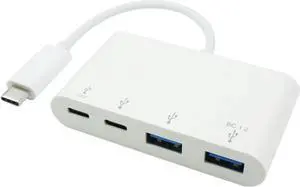 USB-C to 2 Port USB 3.0 + 2 X USB-C PD Charging Port (100W) Hub