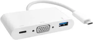 USB-C  to VGA Multi-Port Hub (VGA + USB 3.0 + USB-C  Charging)