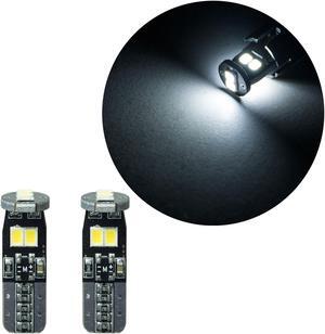 HYUGA 10x T10 168 921 W5W 2835 6 SMD LED White Interior License Plate Parking Light Bulb Lamp (T10 194 168 W5W)