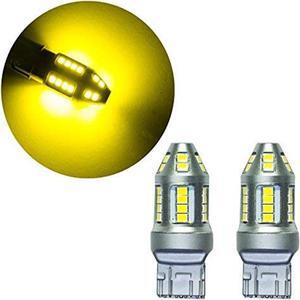 HYUGA 2x REAL Golden Yellow 2835 10 SMD AUTO LED Signal Turn Side Marker Bulb 9-30V T20