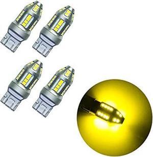 HYUGA 4 x REAL Golden Yellow 2835 10 SMD AUTO LED Signal Turn Side Marker Bulb 9-30V T20 7443 7440