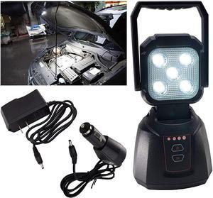 HYUGA 1 Set Power Indicator 20W LED 2000 Lumens Rechargeable Portable Light Handheld Powerful Flood Flashlight Magnetic Base with A/C & D/C Chargers 4 Function for Emergency, Outages, Home and More