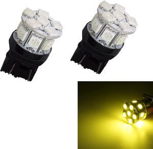 HYUGA 2PCS 13SMD T20 7440 Golden Lemon Yellow Auto LED Bulb 12V for Turn Signal Side Marker Stop Backup Tail Light