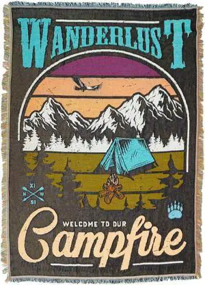 HYUGA Extra Large Camping Blanket (68"x48")- Camping Rug, Picnic BlanketsBeach Blanket, Picnic Blanket, Outdoor Blanket, Bed Sofa Couch Valley