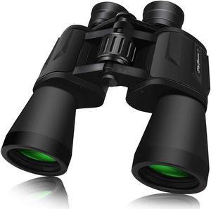 SkyGenius 10x50 Binoculars for Adults Durable Full-Size HD Binoculars for Bird Watching Travel Sightseeing Hunting Wildlife Watching Outdoor Sports Games and Concerts