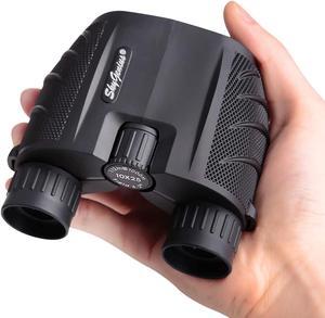 Binoculars for Adults, High Powered Compact 10x25 Binoculars Pocket for Concerts, Theater, Travel, BAK-4 Roof Prism FMC Lens Kid Binoculars for Bird Watching (0.53lb), SkyGenius