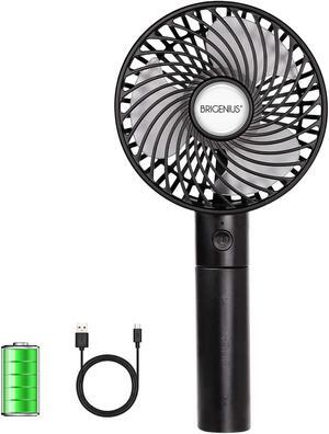 Mini Handheld Fan, Small Personal Portable Fan with USB Rechargeable Battery Operated Desk Electric Fan for Travel Office Room Household Kids Girls Woman Man Black