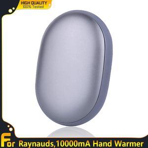 SkyGenius 10000mAh Reuseable Electric Heated Hand Warmers USB Rechargeable Heating Warmer Powerbank 2in1 Warm Gray, Winter Holiday Gift