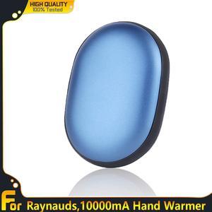 SkyGenius 10000mAh Reuseable Electric Heated Hand Warmers USB Rechargeable Heating Warmer Powerbank 2in1 Blue, Winter Holiday Gift