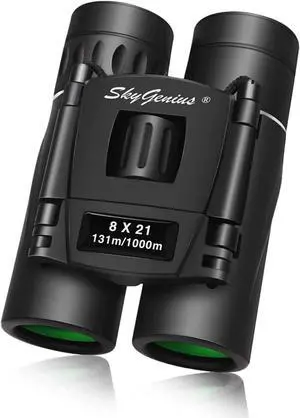 SkyGenius 8x21 Binoculars Compact Lightweight For Concert Theater Opera Mini Pocket Folding Binoculars with Fully Coated Lens For Traveling Hiking Bird Watching
