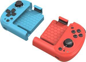 Mocute 061 Gamepad Wireless Bluetooth Left Right Split Game Controller Type-C Gaming Portable Joystick Gamepads For Android PC RedBlue