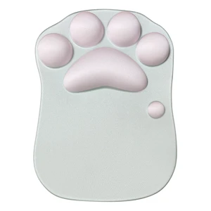 Cat Paw Shaped Mousepad with Wrist Rest Rubber Bottomed Silicone Filled Ergonomic Design for Comfortable Computer Gaming Grey Cat Paw Shaped Mousepad with Wrist Rest Rubber Bottomed Silicone Filled Ergonomic Design for Comfortable Computer Gaming Grey