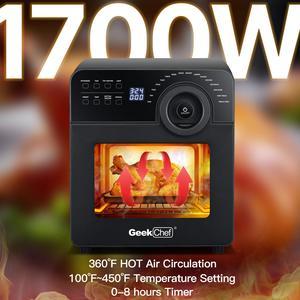 Zell Air Fryer Pro Max, 6.8Qt, 11In1 Digital Air Fryer Oven Cooker With  Visible Window, 100 Recipes, Supports Customerizable Cooking, 100 To 450,  Led Touchscreen, Easy To Clean, Shake Reminder 