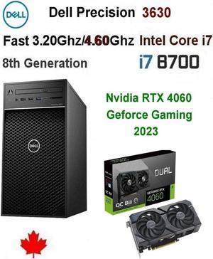 Dell RTX-4060 Precision i7-8700 Gaming PC(Fast 3.20Ghz@4.60Ghz Intel i7/16.0GB Ram/500.0GB SSD/8.0GB Nvidia Geforce RTX 4060 Gaming Edition/Win11 Pro)