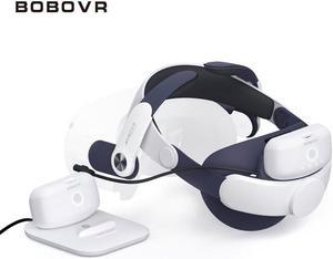 BOBOVR M2 Plus Strap Twin Battery Comb Head Strap For Meta Quest2 Elite Strap for Enhanced Support Battery Pack Charger Station
