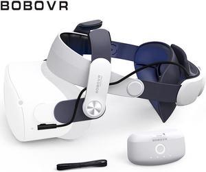 BOBOVR M2 Pro + Comfort Battery Head Strap 5200mAh Compatible With Meta/Oculus Quest 2 VR Headsets Replaceable Worry-free Powered Strap for VR Accessories