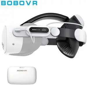 BOBOVR E3 Pro 10000Mah Battery Elite Strap and B100 Battery Combo, Compatible with Meta Quest 3/Quest3S VR
