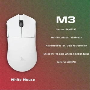 Motospeed Darmoshark M3 Bluetooth Wireless Gaming Mouse 26000DPI PAM3395 Optical Sensor Computer Office Mouse TTC For Laptop PC White Motospeed Darmoshark M3 Bluetooth Wireless Gaming Mouse 26000DPI PAM3395 Optical Sensor Computer Office Mouse TTC For Laptop PC White