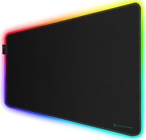 Black Shark RGB Mouse Pad P7 Desk Pad Large LED Desk Mat with Smooth Surface and 11 RGB Modes, Mousepad with Anti-Fray Stitched Edges and Non-Slip Rubber Base Gaming Mouse Pad Manta P7