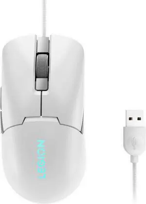 Lenovo Legion M300s RGB Gaming Mouse (Glacier White), For Gaming