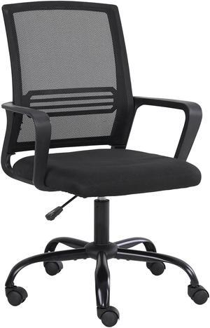 Mesh chair home office chair mesh computer chair liftable swivel chair for office, home, school (black)