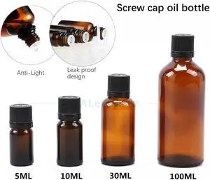 100ml Essential Oil Diffuser Bottle Thick glass Dark brown amber Dark brown Aroma Drop Bottle