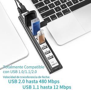 Usb Splitters USB Hub 2.0 10 Ports High Speed 480mbps Usb 2.0 Hub with EU/US Power Adapter for PC Laptop Notebook Computer