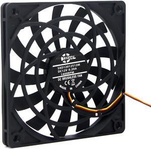 120mm DC 12V Slim Computer Case Mute Cooling Fan 120X120X 12mm 0.19A Silent Quiet Low Noise,for PC Chassis Cpu Cooling Fan