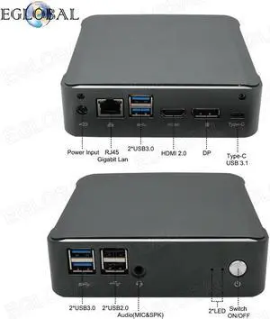 8th Gen Whiskey Lake Mini Pc Pentium Gold 5405U Core i3-8145U i5-8265U i7-8565U Copper Fan Micro  Desktop Computer Mini