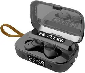 A13 4-in-1 TWS Dual bluetooth Earbuds Digital Display Touch In Ear Sport Earphone with Phone Charger LED Flashlight Clock Display