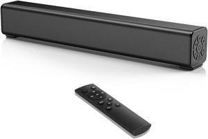 Y10 bluetooth Soundbar HIFI Stereo Subwoofer 52MM Driver 20W Speaker 2000mAh TF Card AUX-In Remote Control Soundbox with Mic for Smart Phones TV Computer PC Tablets