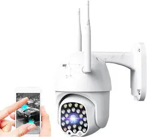 4X Zoom 23LED 2.0MP 1080P HD Wifi IP Security Camera Outdoor Light & Sound Alarm Night Vision Waterproof
