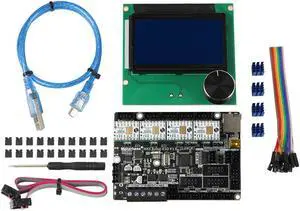 Robin E3D V1.0+4Pcs TMC2225 Stepper Motor Driver+12864 LCD Screen Kit forEnder-3 CR-10 Series 3D Printer