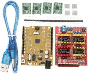 CNC Shield V3 Expansion Board + 4xA4988 Step Motor Driver Module + UNO R3 Board kit For3D Printer
